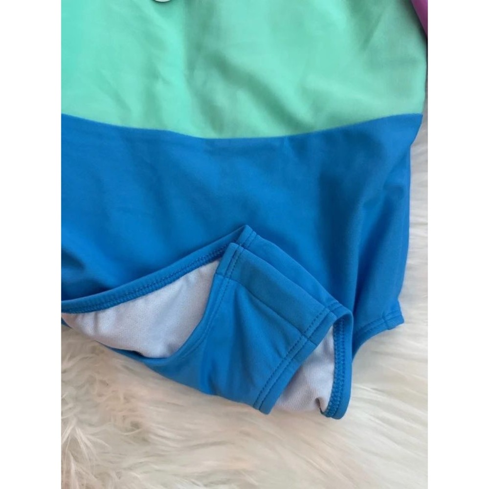 Cat & Jack One Piece Swimsuit Kids 2T Multi NWT Rash Guard Zipper Snaps UPF 50+ - Picture 4 of 4